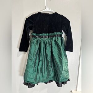Hanna Anderson Holiday Christmas Velvet Taffeta Skirt Tulle Dress Size 110
